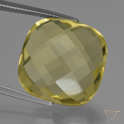 26.72ct Natural Amarillo claro Cuarzo, Forma Cojín, VVS
