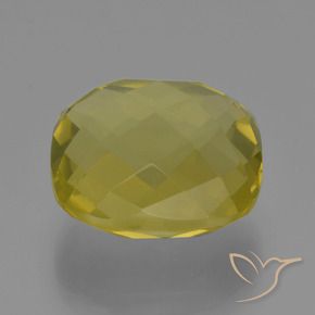 Cuarzo Amarillo piña natural de 26.79 ct, Forma Cojín, VVS-VS