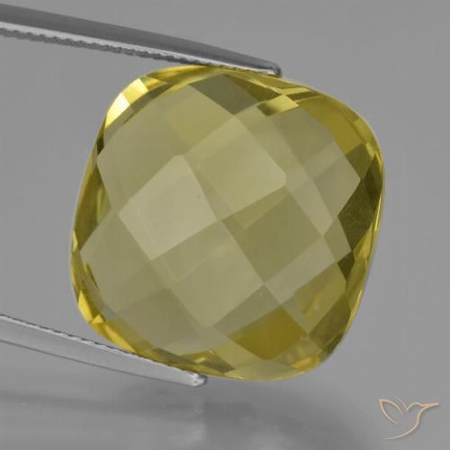 26.16ct Natural Amarillo piña Cuarzo, Forma Cojín, VVS