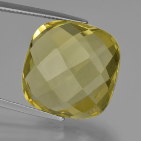 Cuarzo amarillo natural de 24,91 ct, corte cojín, VVS-VS