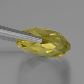 Cuarzo amarillo natural de 24,91 ct, corte cojín, VVS-VS