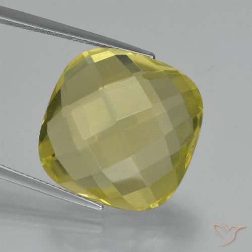 27.42ct Natural Amarillo claro Cuarzo, Forma Cojín, VVS-VS