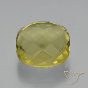 Cuarzo Amarillo claro natural de 27.42 ct, Forma Cojín, VVS-VS