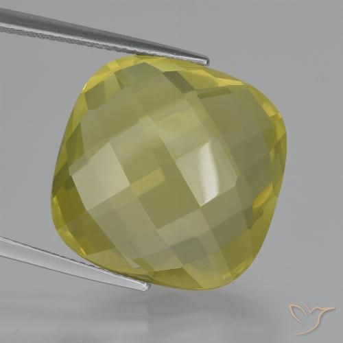 27.69ct Natural Amarillo claro Cuarzo, Forma Cojín, VVS-VS