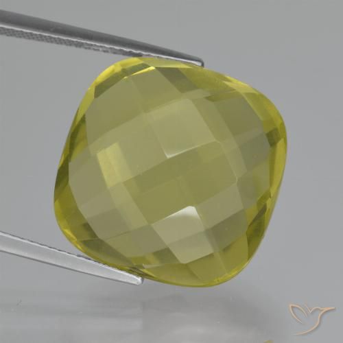 28.86ct Natural Amarillo piña Cuarzo, Forma Cojín, VVS-VS