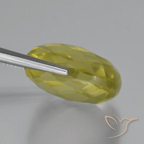 Cuarzo Amarillo piña natural de 28.86 ct, Forma Cojín, VVS-VS