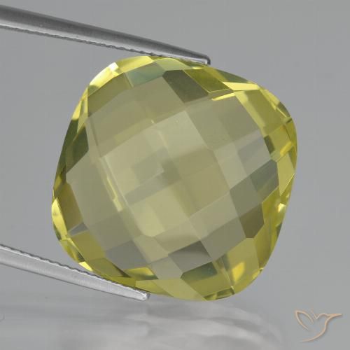26.45ct Natural Amarillo piña Cuarzo, Forma Cojín, VVS