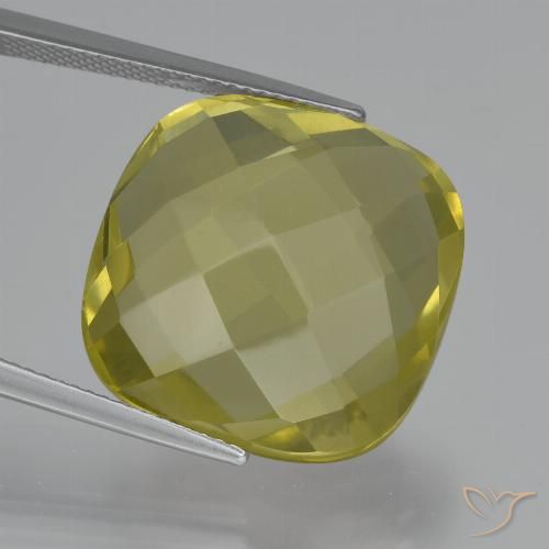 27.26ct Natural Amarillo claro Cuarzo, Forma Cojín, VVS-VS