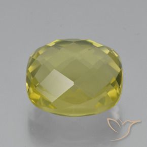 Cuarzo Amarillo claro natural de 26.21 ct, Forma Cojín, VVS-VS