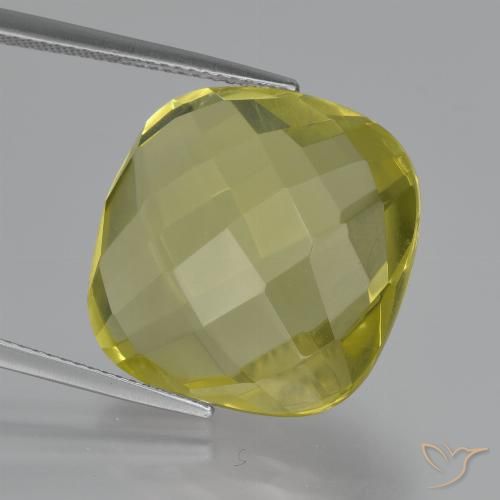 26.64ct Natural Amarillo piña Cuarzo, Forma Cojín, VVS-VS