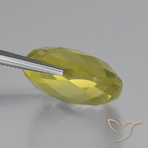 Cuarzo Amarillo piña natural de 26.64 ct, Forma Cojín, VVS-VS