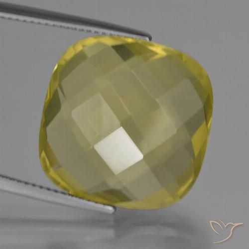 25.35ct Natural Amarillo piña Cuarzo, Forma Cojín, VVS-VS
