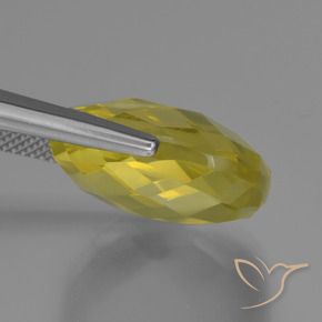 Cuarzo Amarillo piña natural de 25.35 ct, Forma Cojín, VVS-VS