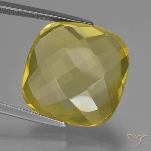 26.30ct Natural Amarillo claro medio Cuarzo, Forma Cojín, VS