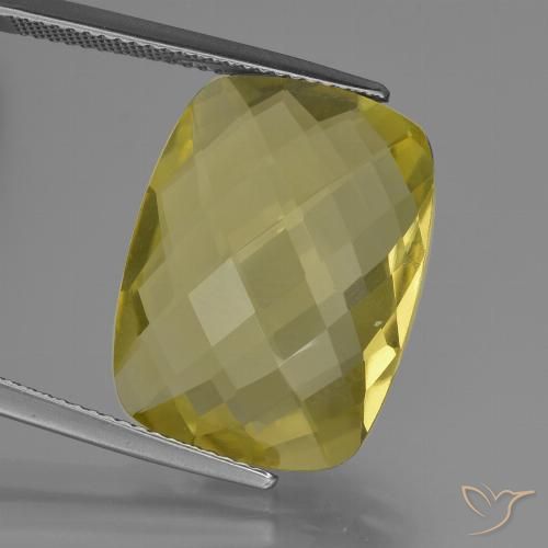 14.69ct Natural Amarillo claro Cuarzo, Forma Cojín, VVS, Photo A