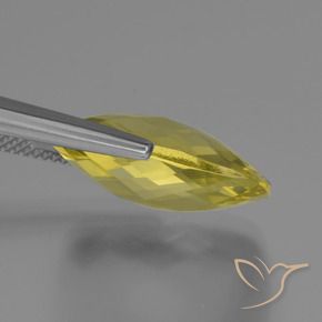 Cuarzo Amarillo claro natural de 14.69 ct, Forma Cojín, VVS