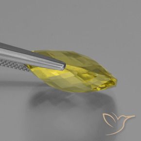Cuarzo Amarillo piña natural de 15.21 ct, Forma Cojín, VVS