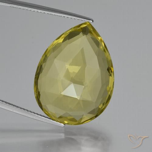 30.43ct Natural Amarillo piña Cuarzo, En forma de pera, VVS
