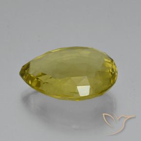 Cuarzo Amarillo piña natural de 30.43 ct, En forma de pera, VVS