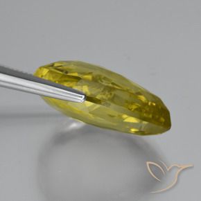 Cuarzo Amarillo piña natural de 30.43 ct, En forma de pera, VVS