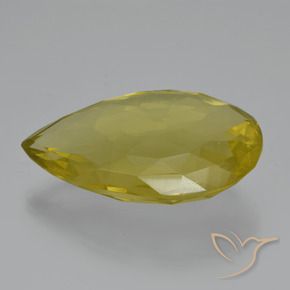 Cuarzo Amarillo claro natural de 55.06 ct, En forma de pera, VVS-VS