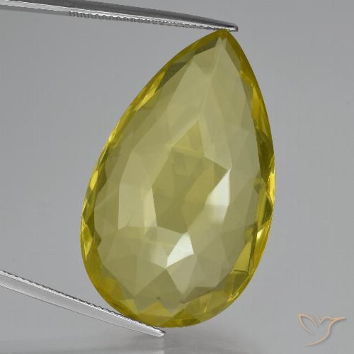 54.86ct Natural Amarillo piña Cuarzo, En forma de pera, VVS-VS
