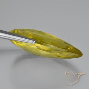Cuarzo Amarillo piña natural de 54.86 ct, En forma de pera, VVS-VS
