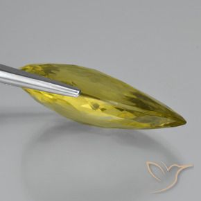 Cuarzo Amarillo piña natural de 48.88 ct, En forma de pera, VVS-VS