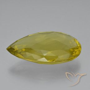 Cuarzo Amarillo piña natural de 51.54 ct, En forma de pera, VVS-VS