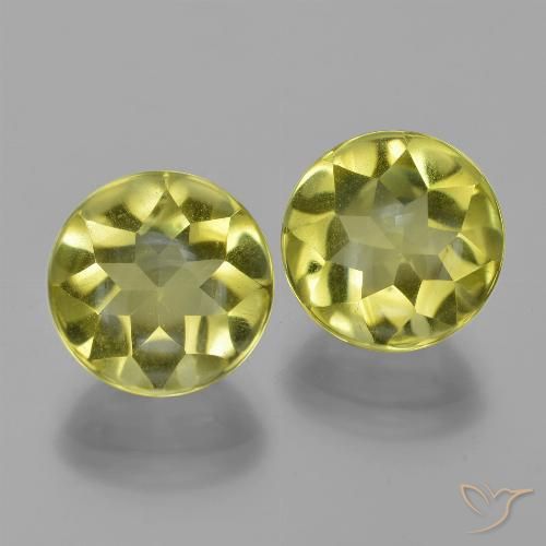 7.74ctw Natural Amarillo medio Cuarzo, Redondo, Transparente