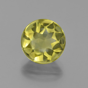Cuarzo amarillo natural de 3,95 ct, corte redondo, transparente