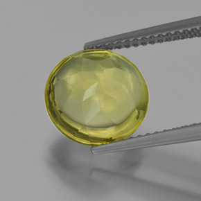 Cuarzo amarillo natural de 3,95 ct, corte redondo, transparente