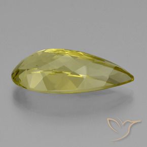 Cuarzo Amarillo claro natural de 17.30 ct, En forma de pera, VVS-VS