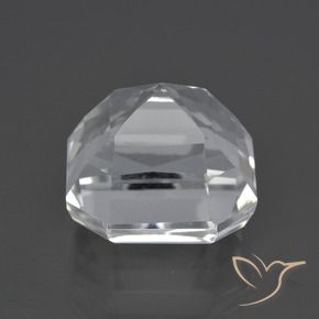 Cuarzo blanco natural de 11,26 ct, corte esmeralda, VVS