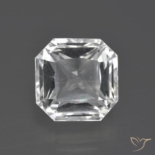 8.02ct Natural Blanco claro Cuarzo, corte esmeralda, VVS-VS