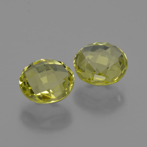 Gemas de cuarzo amarillo natural de  ct, corte redondo, VVS