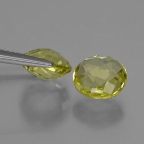 Gemas de cuarzo amarillo natural de  ct, corte redondo, VVS