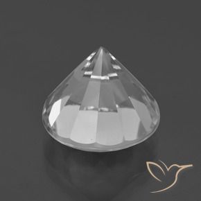 Cuarzo Blanco natural de 7.37 ct, Redondo, VVS-VS