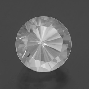 Cuarzo blanco natural de 6,13 ct, corte redondo, VVS