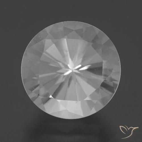 7.59ct Natural Blanco Cuarzo, Redondo, VVS-VS, Photo A
