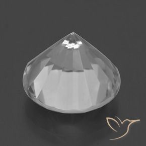 Cuarzo Blanco natural de 7.59 ct, Redondo, VVS-VS