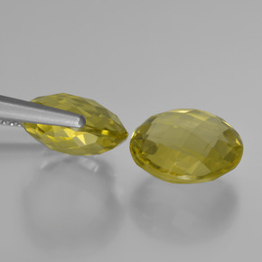 Gemas de cuarzo amarillo natural de  ct, corte redondo, VVS-VS