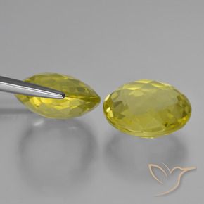 Gemas de Cuarzo Amarillo piña natural de 10.53 ct, Redondo, VVS-VS