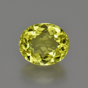 Cuarzo Limón natural de 5.27 ct, Corte Óvalo, VS
