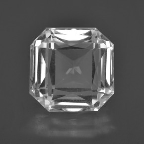 Cuarzo blanco natural de 6,78 ct, corte esmeralda, VVS