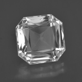 Cuarzo blanco natural de 6,78 ct, corte esmeralda, VVS