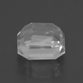 Cuarzo blanco natural de 6,78 ct, corte esmeralda, VVS