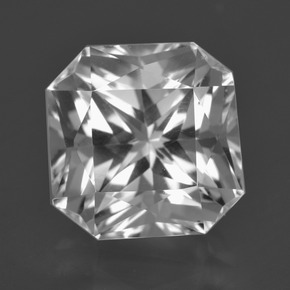 Cuarzo Blanco natural de 9.05 ct, corte esmeralda, VVS-VS