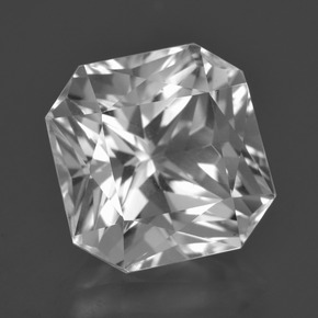 Cuarzo Blanco natural de 9.05 ct, corte esmeralda, VVS-VS