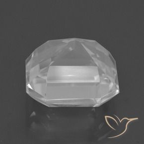 Cuarzo blanco natural de 8,72 ct, corte esmeralda, VVS